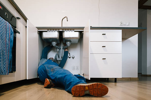 Professional Drain Cleaning technician working in Hope, RI